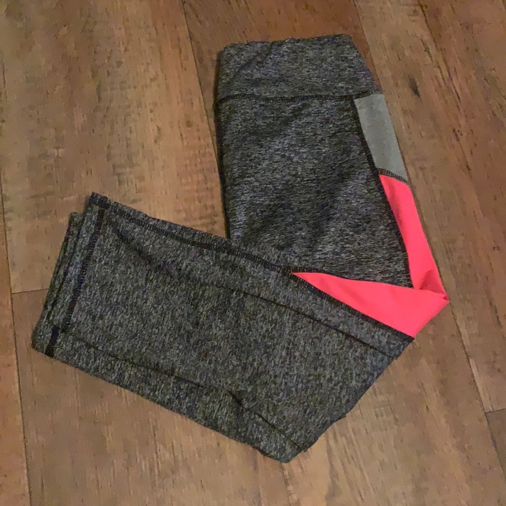 Always Brand Size Medium Gray and Pink Capri Workout Leggings
